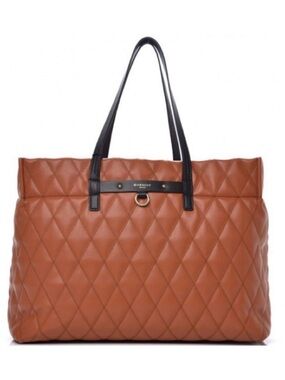 Givenchy Quilted Duo Shopper Tote Brown Luxury Designer Bag